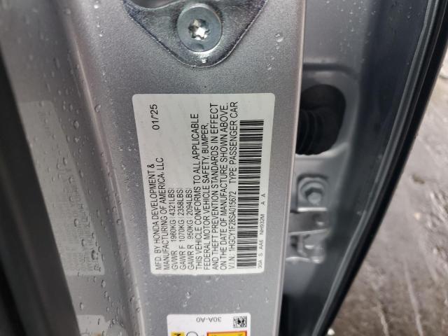 1HGCY1F28SA015672 - 2025 HONDA ACCORD LX SILVER photo 12