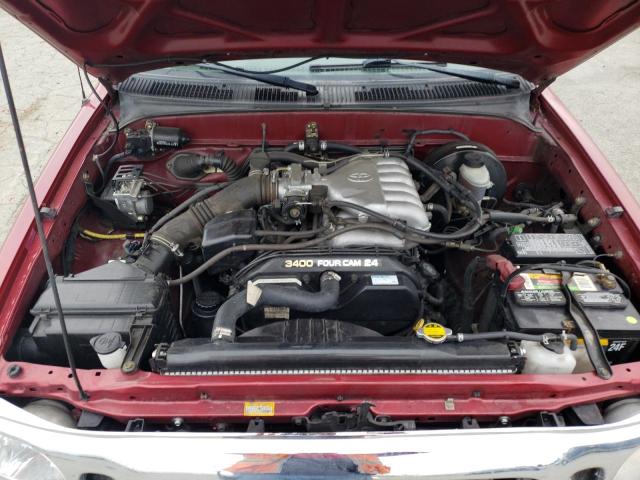 5TEGN92NX4Z396327 - 2004 TOYOTA TACOMA DOUBLE CAB PRERUNNER RED photo 11