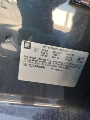 1G11C5SL9FF190881 - 2015 CHEVROLET MALIBU 1LT 黑色 照片 12