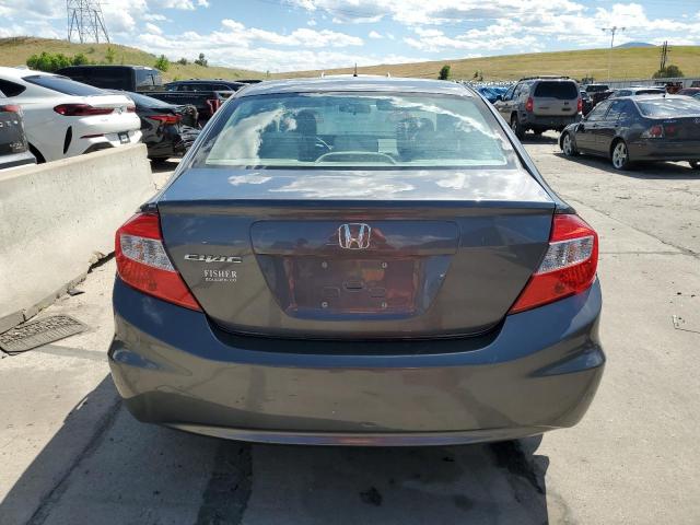 2HGFB2F55CH333489 - 2012 HONDA CIVIC LX GRAY photo 6