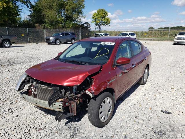 3N1CN7AP0HL854197 - 2017 NISSAN VERSA S RED photo 2