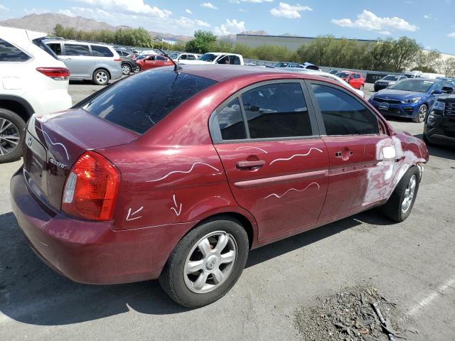 KMHCN46C36U017623 - 2006 HYUNDAI ACCENT GLS RED photo 3