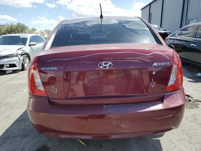 KMHCN46C36U017623 - 2006 HYUNDAI ACCENT GLS RED photo 6