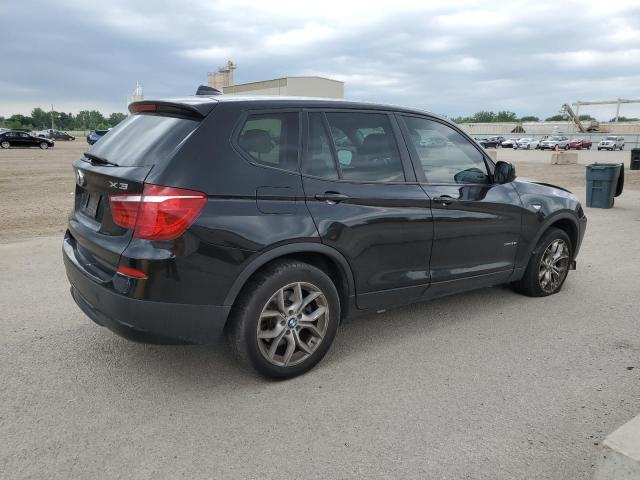 5UXWX7C50BL735549 - 2011 BMW X3 XDRIVE35I BLACK photo 3