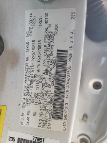 5TFJU4GN3FX066981 - 2015 TOYOTA TACOMA DOUBLE CAB PRERUNNER WHITE photo 12