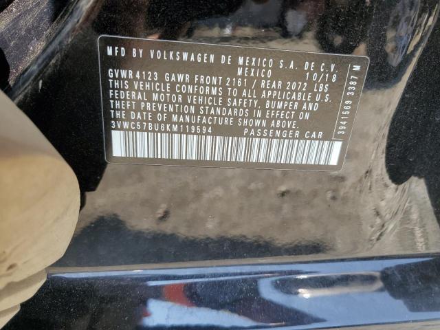 3VWC57BU6KM119594 - 2019 VOLKSWAGEN JETTA S Qara foto 12