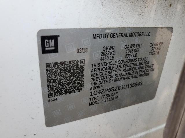 1G4ZP5SZ8JU135843 - 2018 BUICK LACROSSE ESSENCE Ağ foto 13