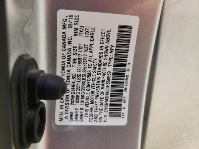 2HKRM3H45GH558959 - 2016 HONDA CR-V SE SILVER photo 13