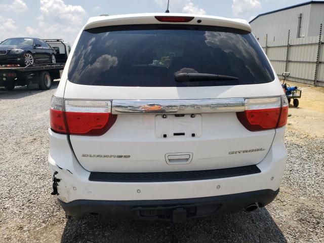 1C4SDHET4DC510175 - 2013 DODGE DURANGO CITADEL WHITE photo 6