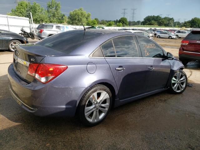 1G1PG5SB9E7258899 - 2014 CHEVROLET CRUZE LTZ BLUE photo 3