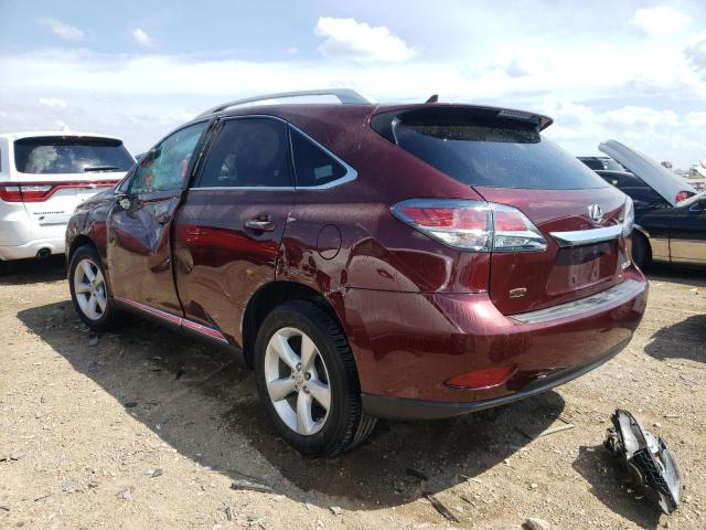 2T2BK1BA6DC181501 - 2013 LEXUS RX 350 BASE MAROON photo 2