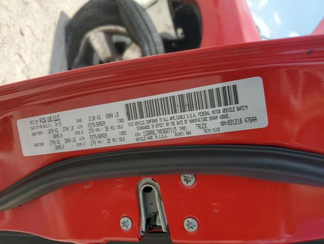 1C6RR6LTXKS627115 - 2019 RAM 1500 CLASS SLT 红色 照片 12