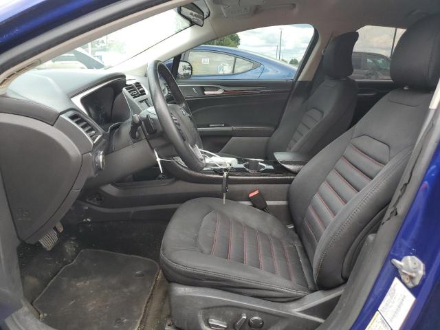 3FA6P0T96GR372734 - 2016 FORD FUSION SE BLUE photo 7