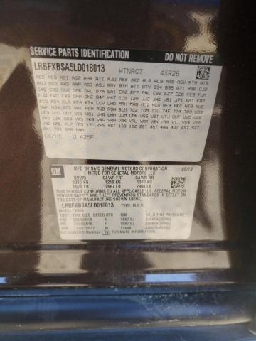 LRBFXBSA5LD018013 - 2020 BUICK ENVISION PREFERRED BROWN photo 13