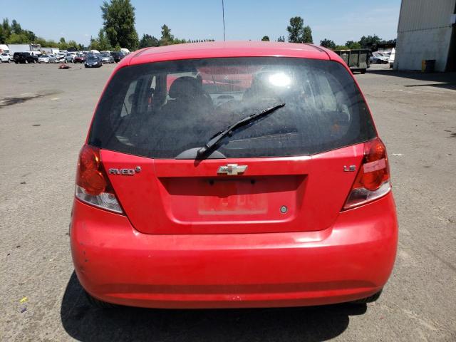 KL1TD66638B076996 - 2008 CHEVROLET AVEO BASE RED photo 6