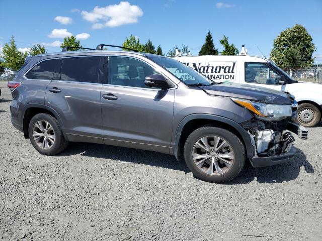 5TDJKRFH8FS219746 - 2015 TOYOTA HIGHLANDER XLE GRAY photo 4