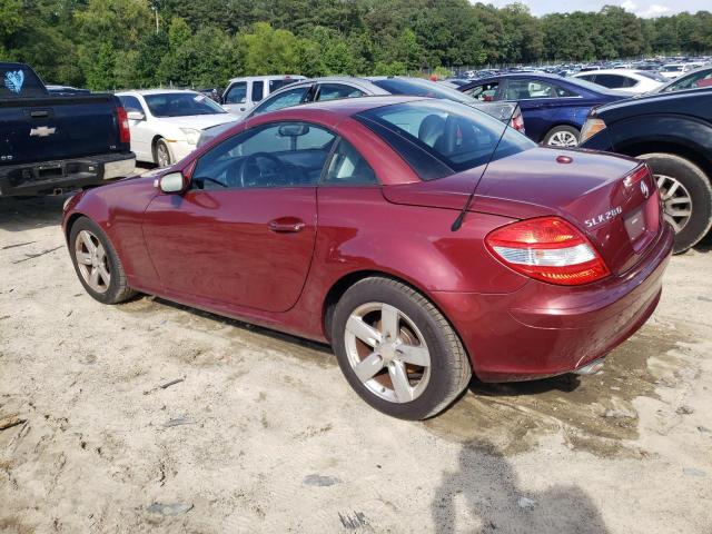 WDBWK54FX8F182961 - 2008 MERCEDES-BENZ SLK 280 BURGUNDY photo 2