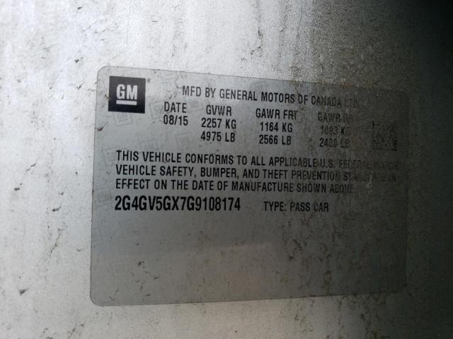 2G4GV5GX7G9108174 - 2016 BUICK REGAL GS Күміс фото 12