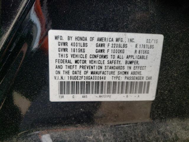 19UDE2F3XGA000948 - 2016 ACURA ILX BASE WATCH PLUS BLACK photo 12