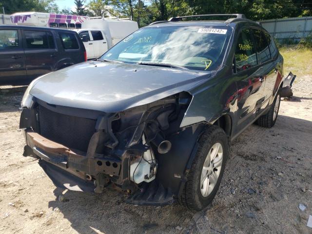 1GNKRFED0BJ127526 - 2011 CHEVROLET TRAVERSE LS GRAY photo 2