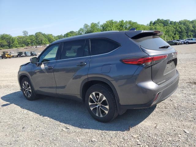 5TDGZRBH0NS179169 - 2022 TOYOTA HIGHLANDER XLE GRAY photo 2