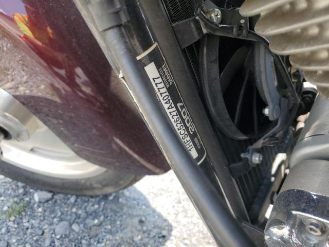 1HFSC52627A407777 - 2007 HONDA VTX1300 R MAROON photo 10