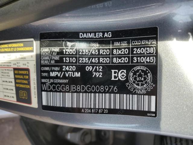 WDCGG8JB8DG008976 - 2013 MERCEDES-BENZ GLK 350 4MATIC SILVER photo 13