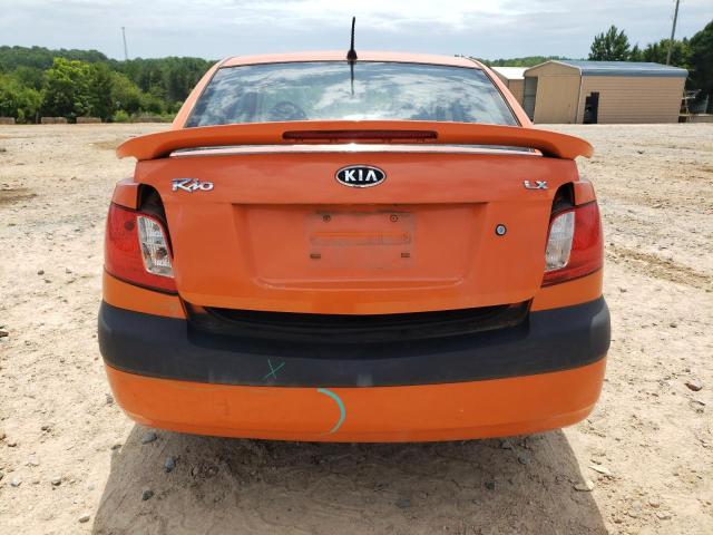 KNADE123686336483 - 2008 KIA RIO BASE ORANGE photo 6