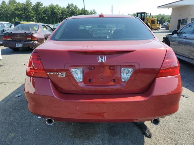 1HGCM665X7A003064 - 2007 HONDA ACCORD EX RED photo 6