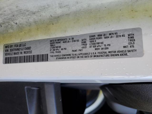 3C6TRVNG1LE134802 - 2020 RAM PROMASTER 1500 STANDARD YELLOW photo 13