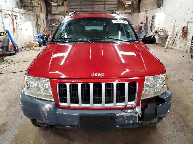 1J4GW48N04C411627 - 2004 JEEP GRAND CHER LAREDO RED photo 5