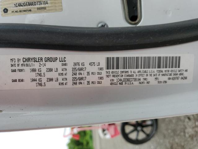 1C4NJDEB6ED739104 - 2014 JEEP COMPASS LATITUDE WHITE photo 13