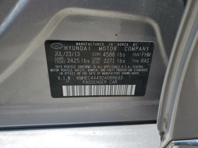 KMHEC4A49DA088693 - 2013 HYUNDAI SONATA HYBRID SILVER photo 12