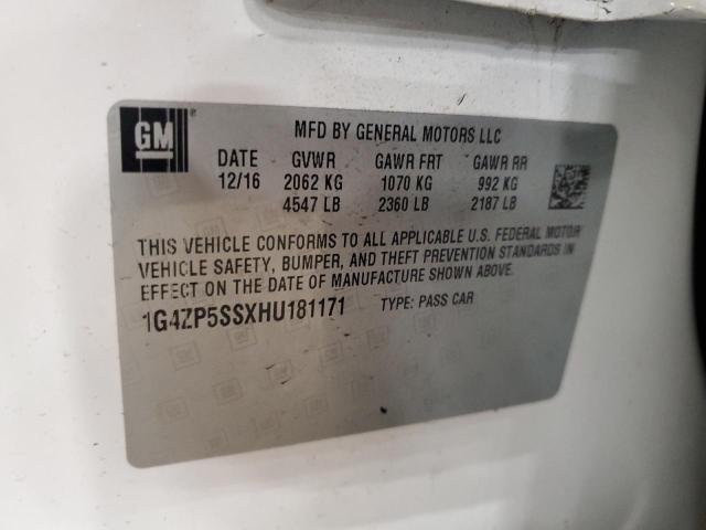 1G4ZP5SSXHU181171 - 2017 BUICK LACROSSE ESSENCE WHITE photo 12