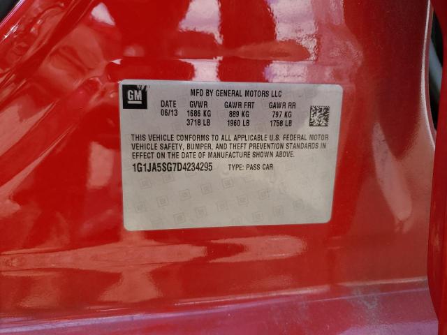 1G1JA5SG7D4234295 - 2013 CHEVROLET SONIC LS RED photo 12