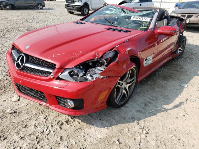 WDBSK70F79F154875 - 2009 MERCEDES-BENZ SL 63 AMG RED photo 2