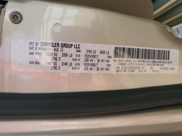 2C4RC1CGXDR537628 - 2013 CHRYSLER TOWN & COU TOURING L BEIGE photo 13