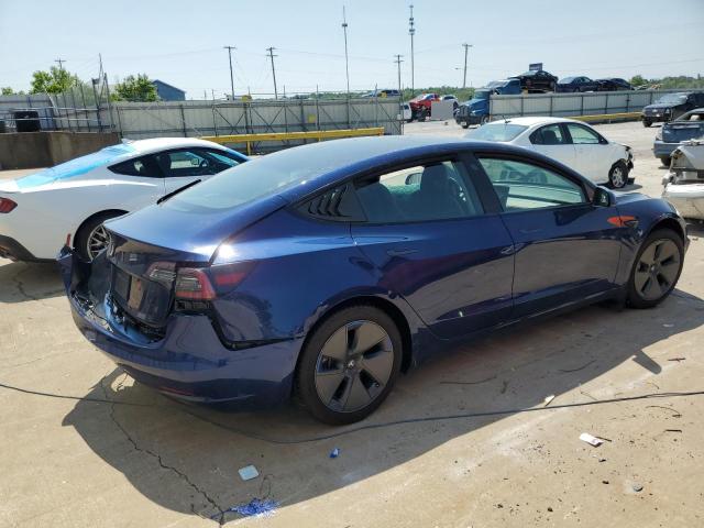5YJ3E1EB4NF260974 - 2022 TESLA MODEL 3 ლურჯი ფოტო 3