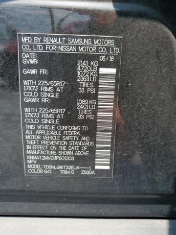 KNMAT2MV0JP601303 - 2018 NISSAN ROGUE S 黑色 照片 13