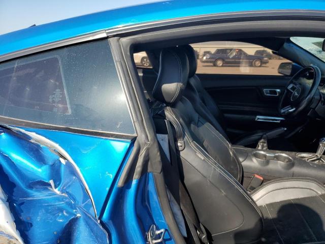 1FA6P8TH5K5142359 - 2019 FORD MUSTANG BLUE photo 10