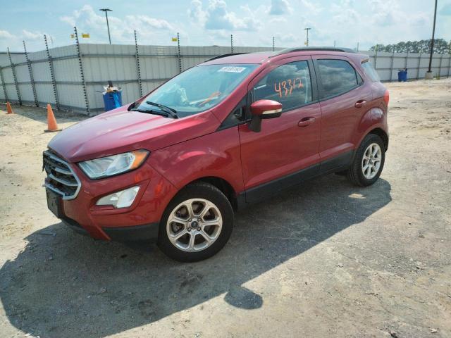 MAJ3P1TE0JC203501 - 2018 FORD ECOSPORT SE RED photo 1