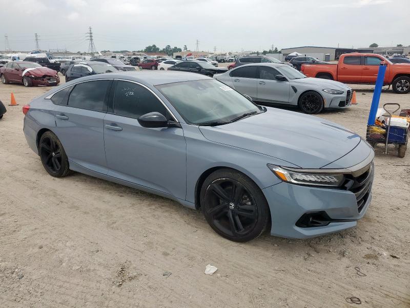 1HGCV1F39NA020644 - 2022 HONDA ACCORD SPORT BLUE photo 4