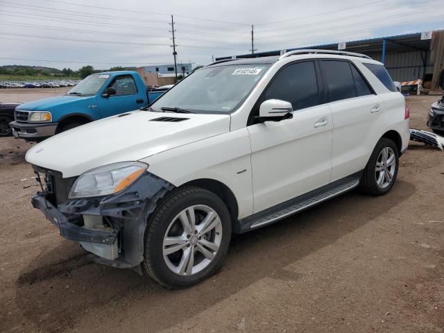 4JGDA5HB1CA058775 - 2012 MERCEDES-BENZ ML 350 4MATIC WHITE photo 1