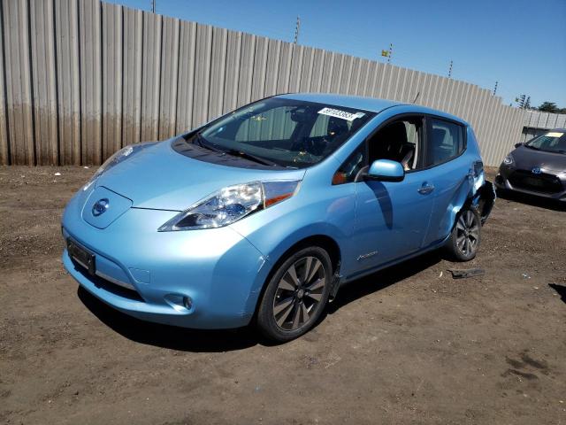 1N4AZ0CP2FC317178 - 2015 NISSAN LEAF S BLUE photo 1