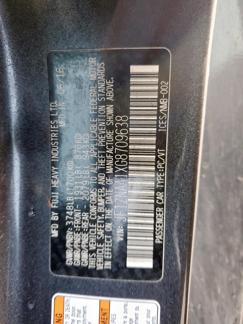 JF1ZNAA1XG8709638 - 2016 TOYOTA SCION FR-S GRAY photo 12