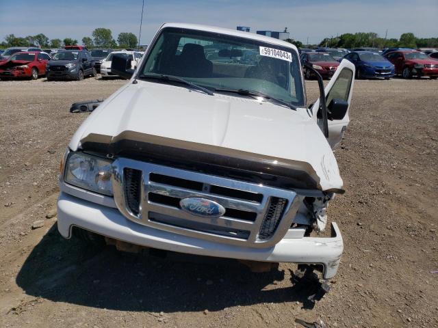 1FTYR10D79PA06335 - 2009 FORD RANGER XLT WHITE photo 5