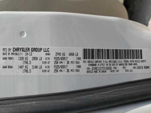 2C4RC1CG7ER192026 - 2014 CHRYSLER TOWN & COU TOURING L WHITE photo 13