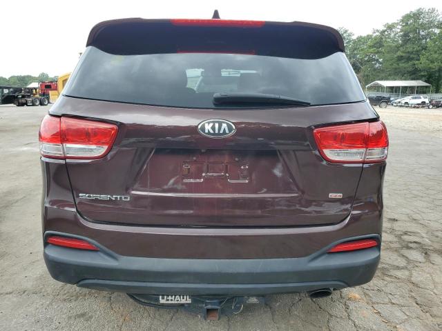 5XYPG4A39GG065766 - 2016 KIA SORENTO LX BURGUNDY photo 6