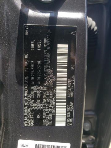 5TDGZRAH5MS075843 - 2021 TOYOTA HIGHLANDER XLE GRAY photo 14