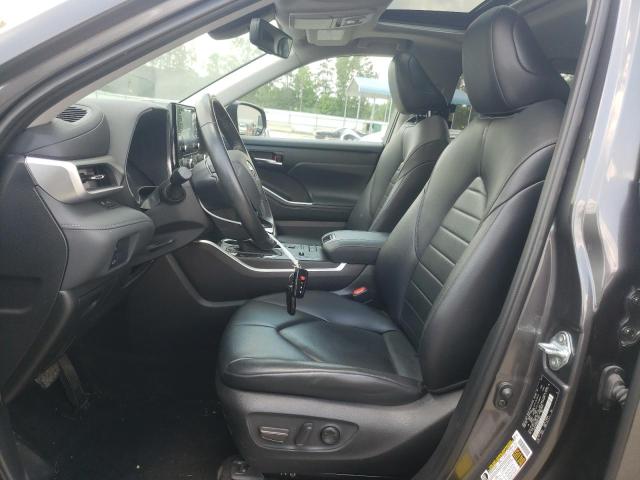 5TDGZRAH5MS075843 - 2021 TOYOTA HIGHLANDER XLE GRAY photo 7